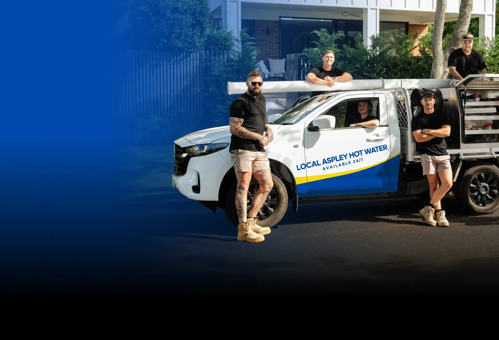 Local Aspley Hot Water team with the ute